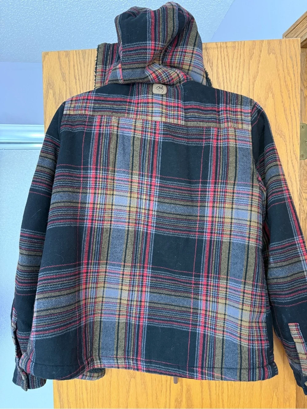 Legendary Whitetails Kids Hooded Plaid Jacket - Black, Red & Tan